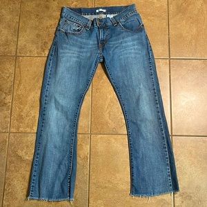 Levi’s 542 Low Flare Jeans Medium Wash Blue Denim